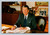 President Reagan working at his Century City office postcard