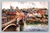 Antique postcard showing Windsor Bridge and Castle in Windsor, England