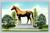 Man-O'War statue at Faraway Farm Lexington Kentucky vintage postcard