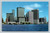 Skyline view of The Battery in Downtown New York, Lower Manhattan