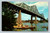 Bridge spanning the Mississippi River with various watercraft at La Crosse Wisconsin