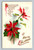 Christmas postcard with Jeremy Bentham quote and poinsettia theme