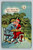 Humorous text postcard Don't believe him He's a swanker