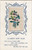 Antique Embroidered Silk Postcard Happy New Year Floral Basket