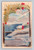 Antique Christmas postcard embossed winter scene
