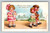 NEVER MIND SOME ONE LOVES ME text postcard from Worcester