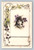 Antique French Art Nouveau Postcard Girl Portrait Violet Flowers SIP Paris
