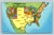A Texan's Map of the United States with humorous regional labels by Curt Teich