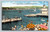 Bathing beach and bay at Newport Harbor with Balboa Island in the background