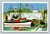 Edgartown Waterfront Martha's Vineyard painting by Dana Gaines postcard