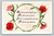 Sweet carnation flower postcard with vacation message