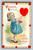 Valentine Greetings with romantic message postcard Series 232 B
