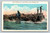 Fishing off the Seal Rocks at San Clemente California vintage postcard