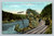 Giant Rock and Trolley Line through the Gorge Niagara Falls vintage postcard