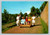 Carro do Monte Hill Cart Toboggan Wagen in Funchal Madeira Portugal postcard