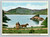 Irish Jaunting Car passing Colleen Bawn Rock at the Lakes of Killarney
