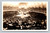 Communion service scene on antique postcard