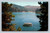 Scenic view of Lake Gregory with sight-seeing boat in California