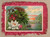 Reverse scene of Frank Vernon Victorian fringed card with flowers lake and birthday verse