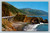 Limekiln Creek Bridge near Big Sur on scenic Highway 1 with Santa Lucia mountain range