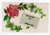 With Greetings from Folsom California rose and clover glitter