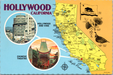 California Map - Hollywood and Vine Chinese Theatre - The Gayraj