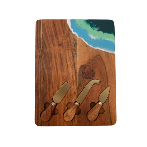 Resin Cheese Board & Knife Set (SOLD)