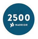YogaSix - 2500 Warrior Challenge Sticker - Blue (Packs Of 50)