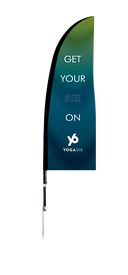 Y6 - 11' Blade Flag Kit, Mirror, With Stake - Blue (Drop Ship)