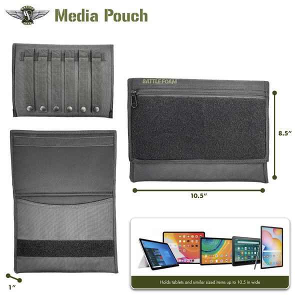 Media Pouch P.A.C.K. Molle Accessory (Black)