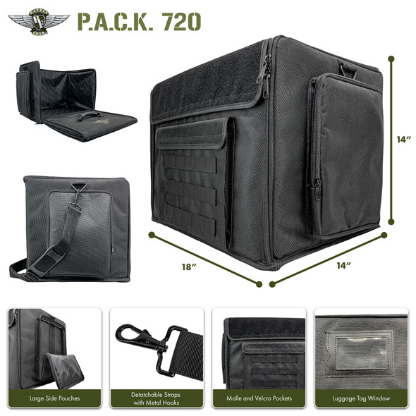 (720) P.A.C.K. 720 Molle Talons of the Emperor Load Out (Black)