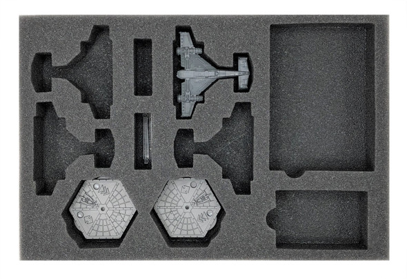 (Aeronautica Imperialis) Avenger Strike Fighters Foam Tray with Unassembled Flight Stands (BFS-1)