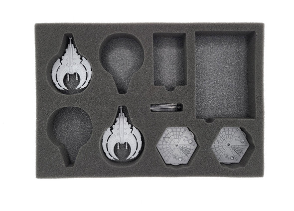 (Aeronautica Imperialis) Necrons Night Shroud Squadron Foam Tray with Unassembled Flight Stands (BFS-1)