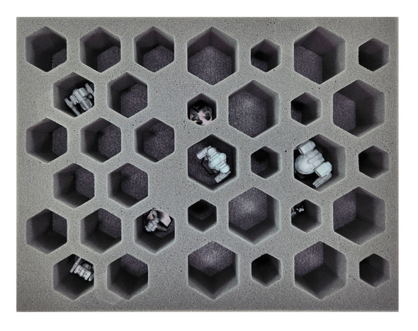 BattleTech 10 Small 15 Medium 10 Large Hex Foam Tray (BFL)