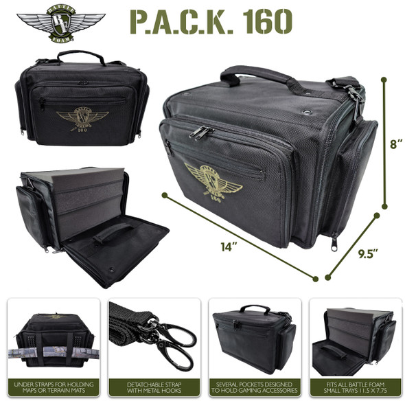 (160) P.A.C.K. 160 40k Combat Patrol Necrons Load Out 160 (Black)