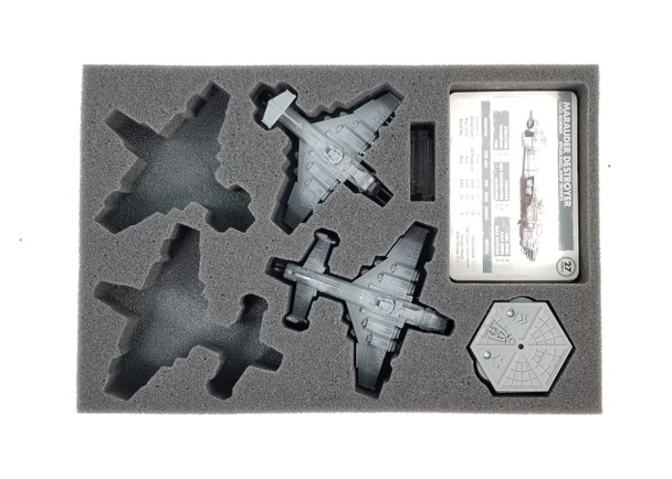 (Aeronautica Imperialis) Marauder Destroyer or Bomber Foam Tray with Unassembled Flight Stands (BFS-1)