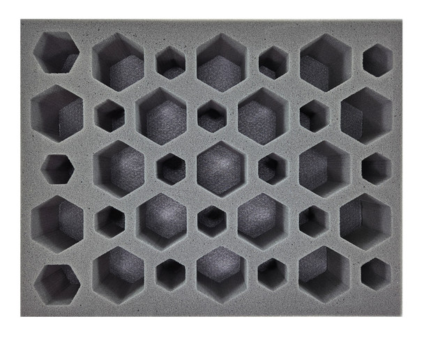 BattleTech 16 Small 2 Medium 17 Large Hex Foam Tray (BFL)