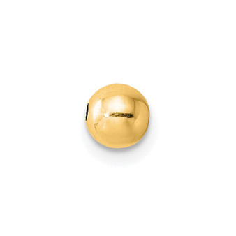 14k Yellow Gold Heavy Weight Small Hole 5mm Bead