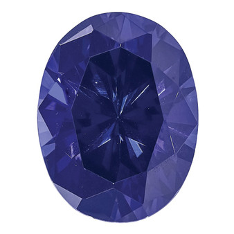 CREATED SAPPHIRE, BLUE, 9X7MM OVAL