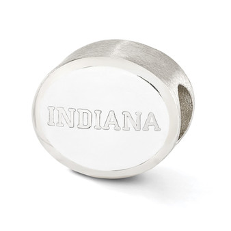 Sterling Silver Enameled Indiana University Collegiate Bead Fine Jewelry Gift