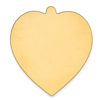 14k Yellow Gold Heart Shape W/eyelet Stamping - YG1238/32