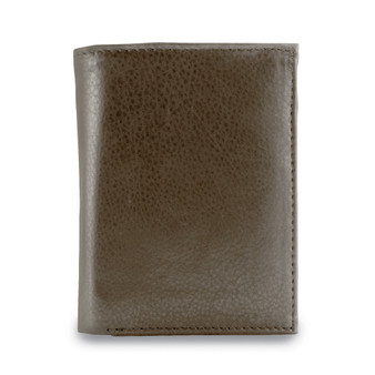 Brown Leather Bi-fold 15-Slot Card Case Jacket Wallet