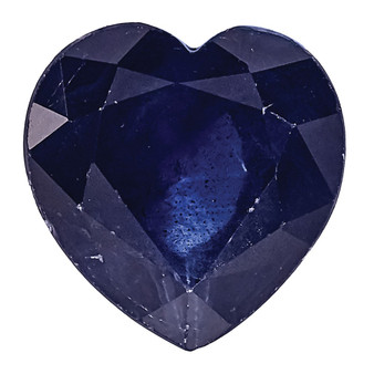 SAPPHIRE, BLUE, 4MM HEART FACETED, C QUALITY