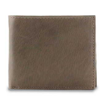 Brown Leather Bi-fold Wallet With 20-Slot Card Holder Flaps