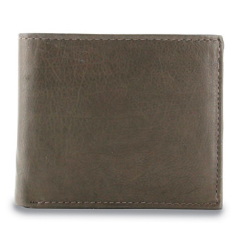Brown Leather Bi-fold 16-Slot Wallet With Fold-out Card Holders