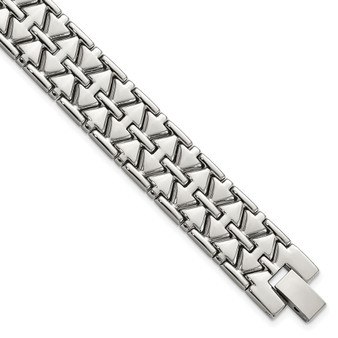 Stainless Steel Polished Fancy Link 7.5in Bracelet 7.5 Inch Fine Jewelry Gift