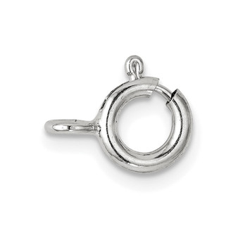 Sterling Silver 7.0mm Spring Ring W/ Open Ring Clasp