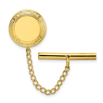 Kelly Waters Gold-plated Round With Scrolled Edge Engravable Tie Tac