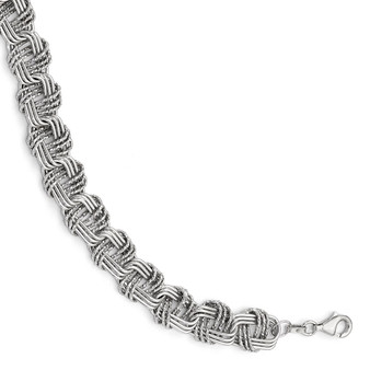 Sterling Silver Polished & DC Bracelet 7.5 Inch Fine Jewelry Gift