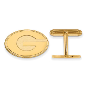 14k Gold LogoArt University Of Georgia Letter G Cuff Links